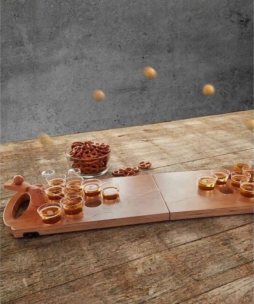 Studio Mercantile Mini Beer Pong Party Game: Board/Balls/Cups/Storage Bag NEW