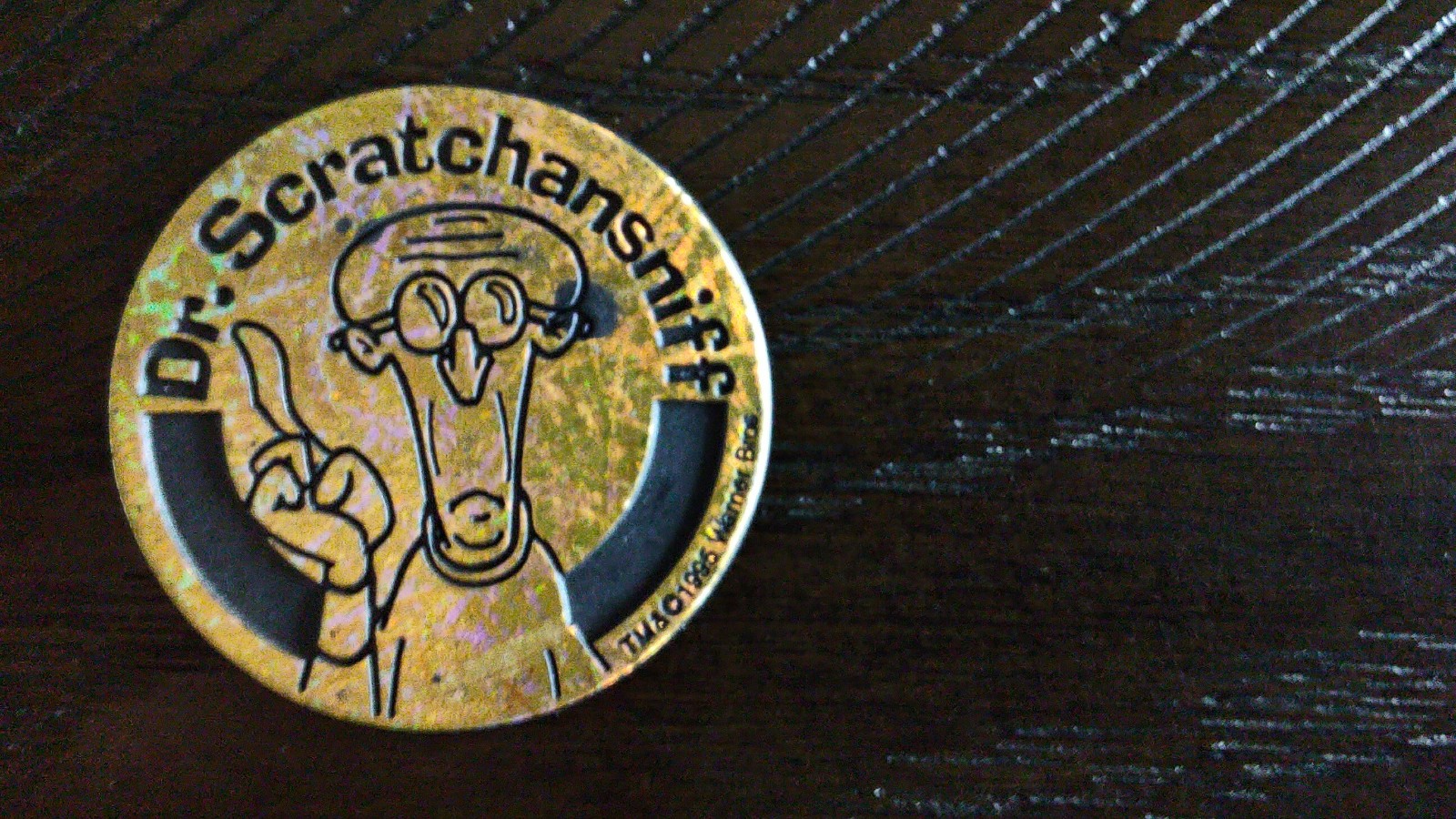 Animaniacs Gold Holographic Dr. Scratchansniff POG Branded Slammer