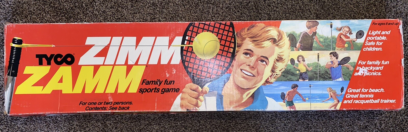 VINTAGE 1984 TYCO ZIMM ZAMM FAMILY FUN SPORTS GAME ALL ORIGINAL *READ*