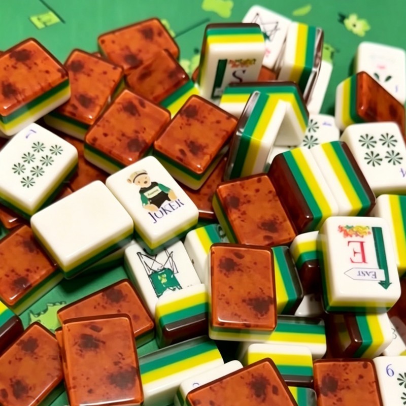 2026 Luxury Green Golf Masters American Version Acrylic Mahjong Set & Tiles