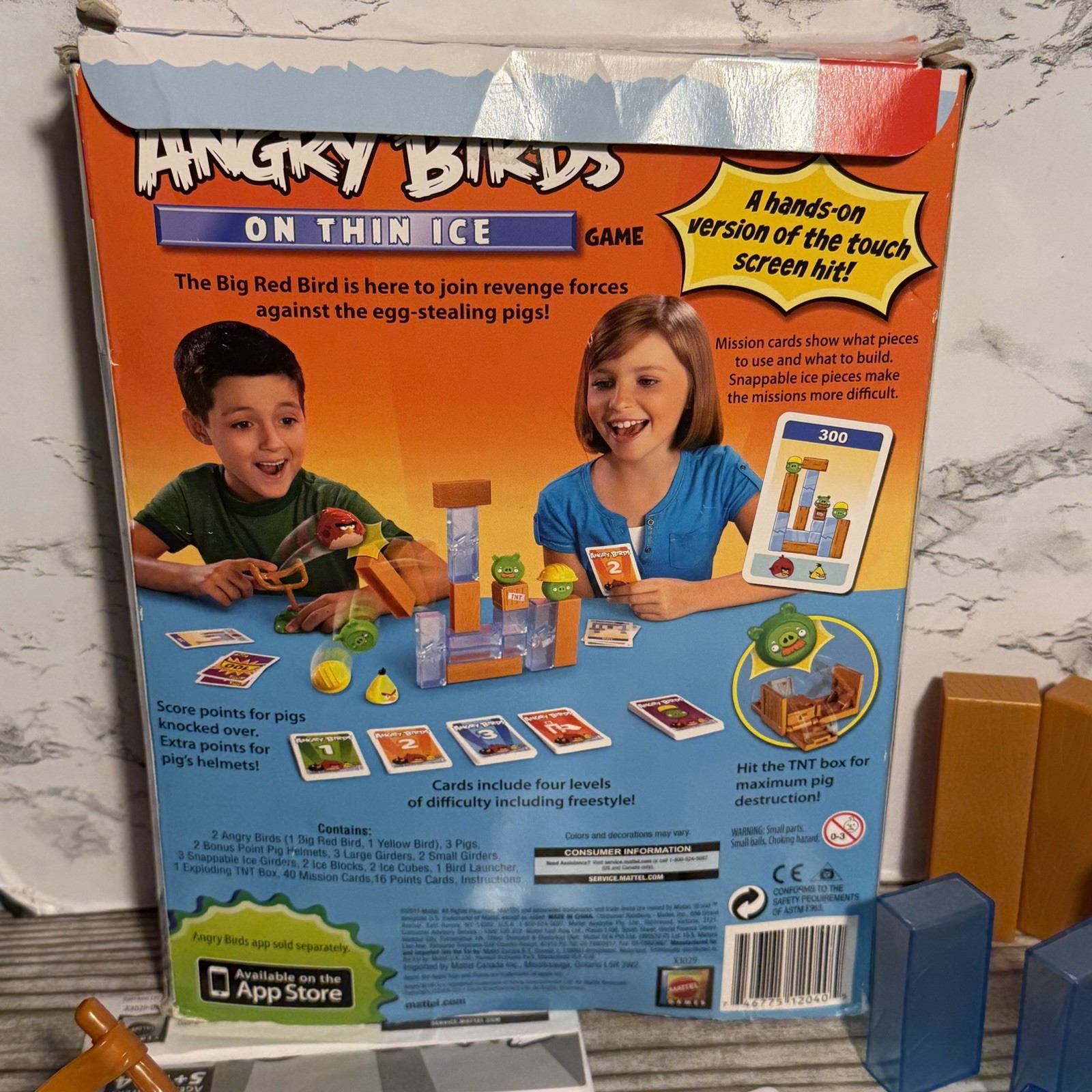 2011 Mattel Angry Birds On Thin Ice Game 95% Complete Missing 1 Piece TNT Box