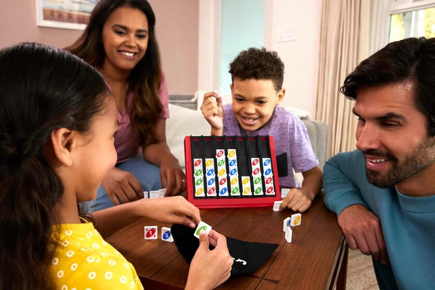 Mattel UNO Quatro [Board Game, 2-4 Players]