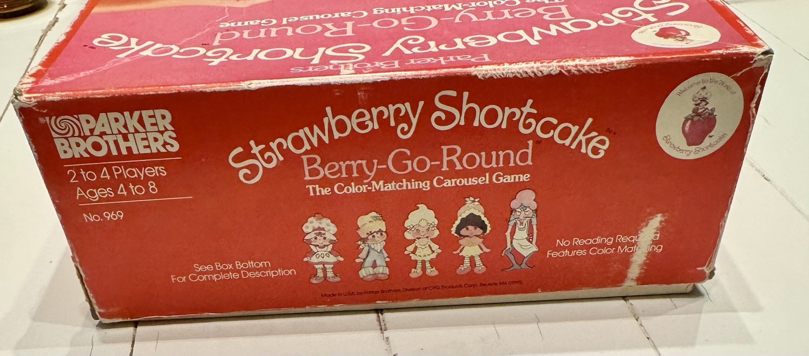 Vintage 1981 Strawberry Shortcake Berry Go Round Game Parker Brothers Incomplete