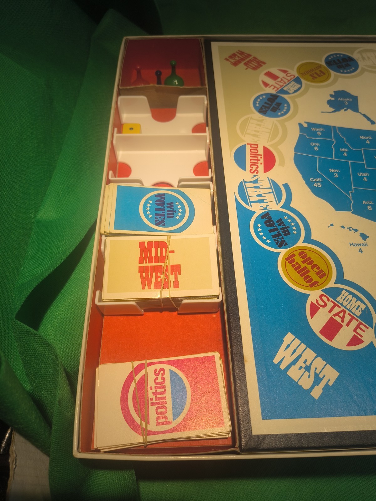 Landslide Parker Brothers Game Power Politics Board Game 1971 Complete Vintage