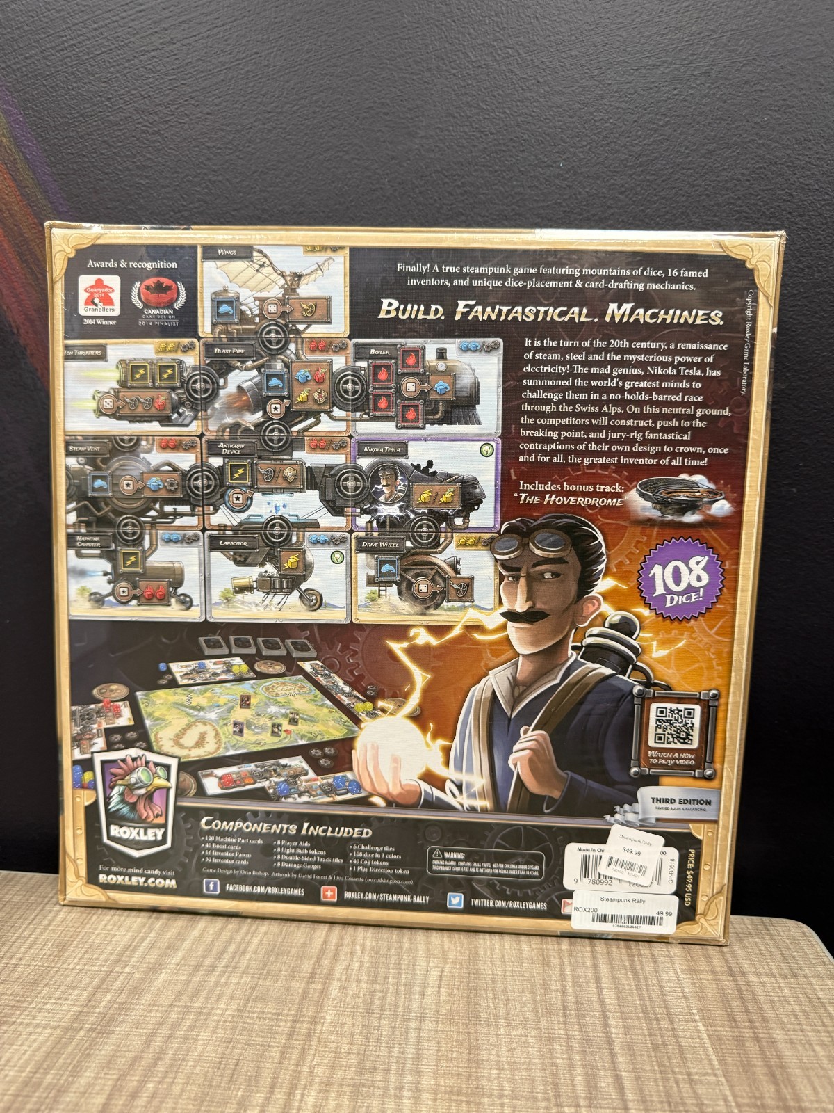 *NEW IN SHRINK WRAP, FREE US SHIPPING* Steampunk Rally board game, from Roxley