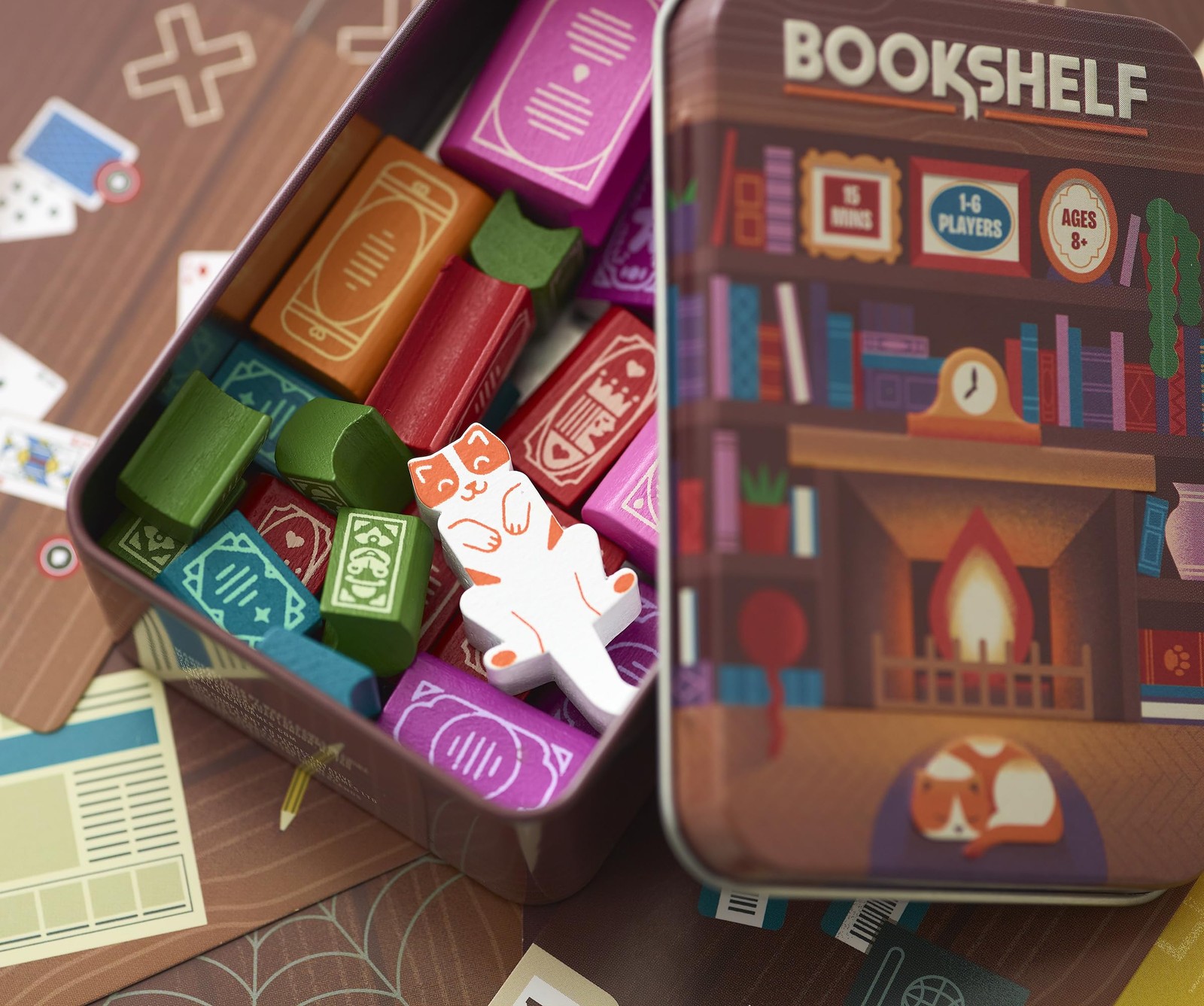Bookshelf by | Ages 8+ | 2-4 Players | Cooperative Stacking Game | Skill & Ba…