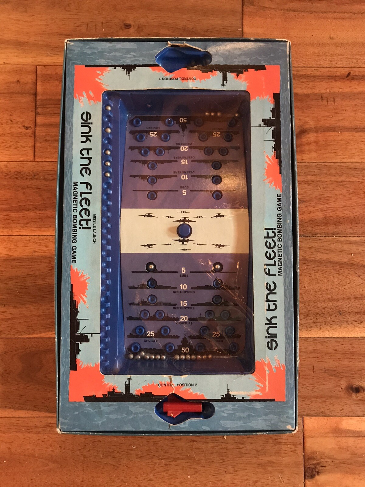 Vintage Sink the Fleet Magnetic Bombing Game 1977 – By Cadaco -Missing One Piece