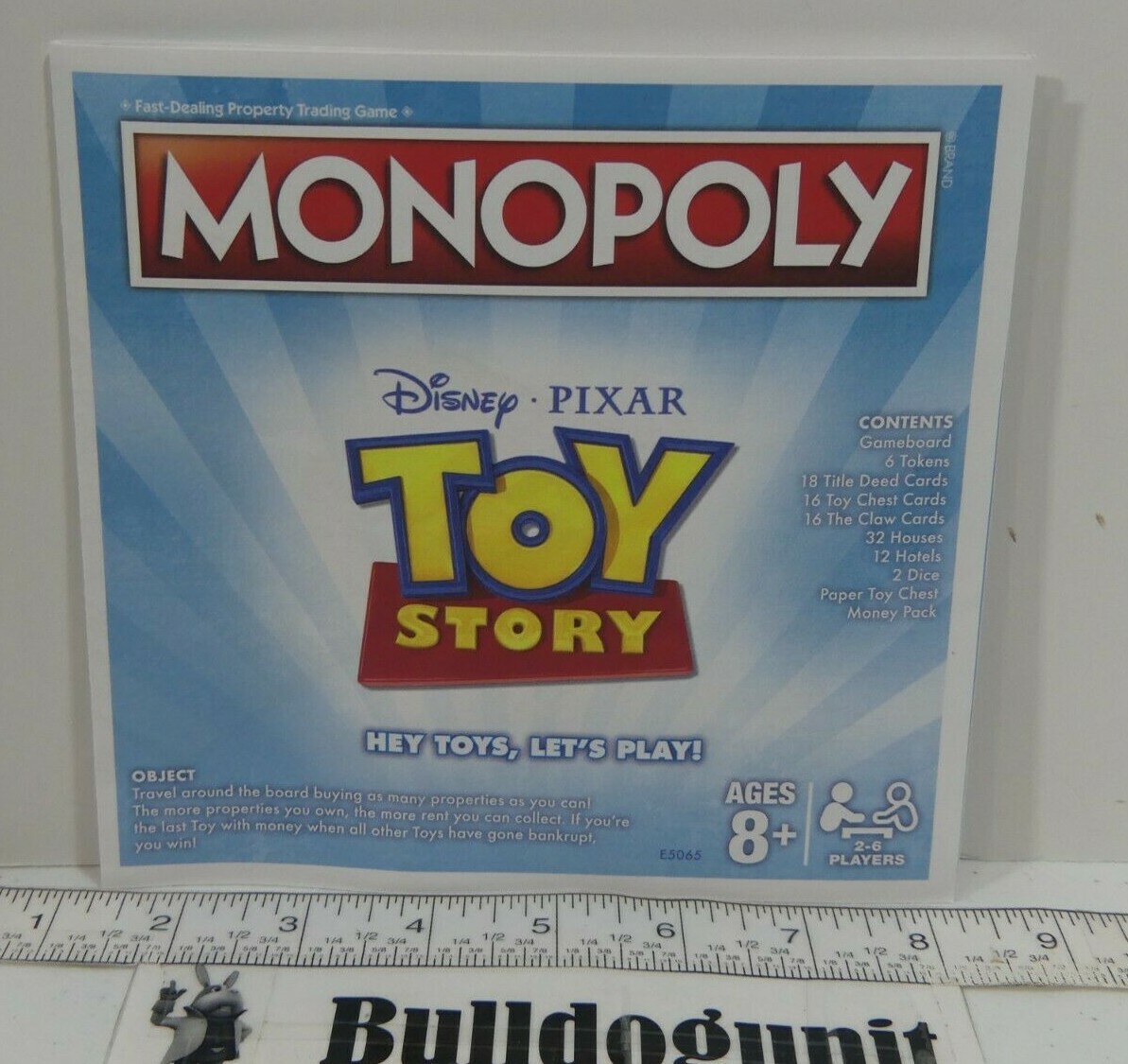 2018 Monopoly Toy Story Board Game Replacement Instruction Manual Part Only