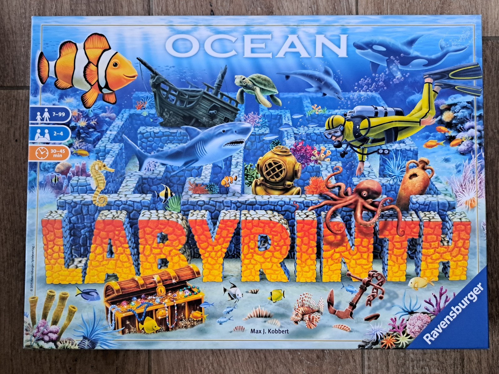 26652 Ravensburger Game 2015 – Ocean Maze Complete Ages 7 and Up Rare Like NEW