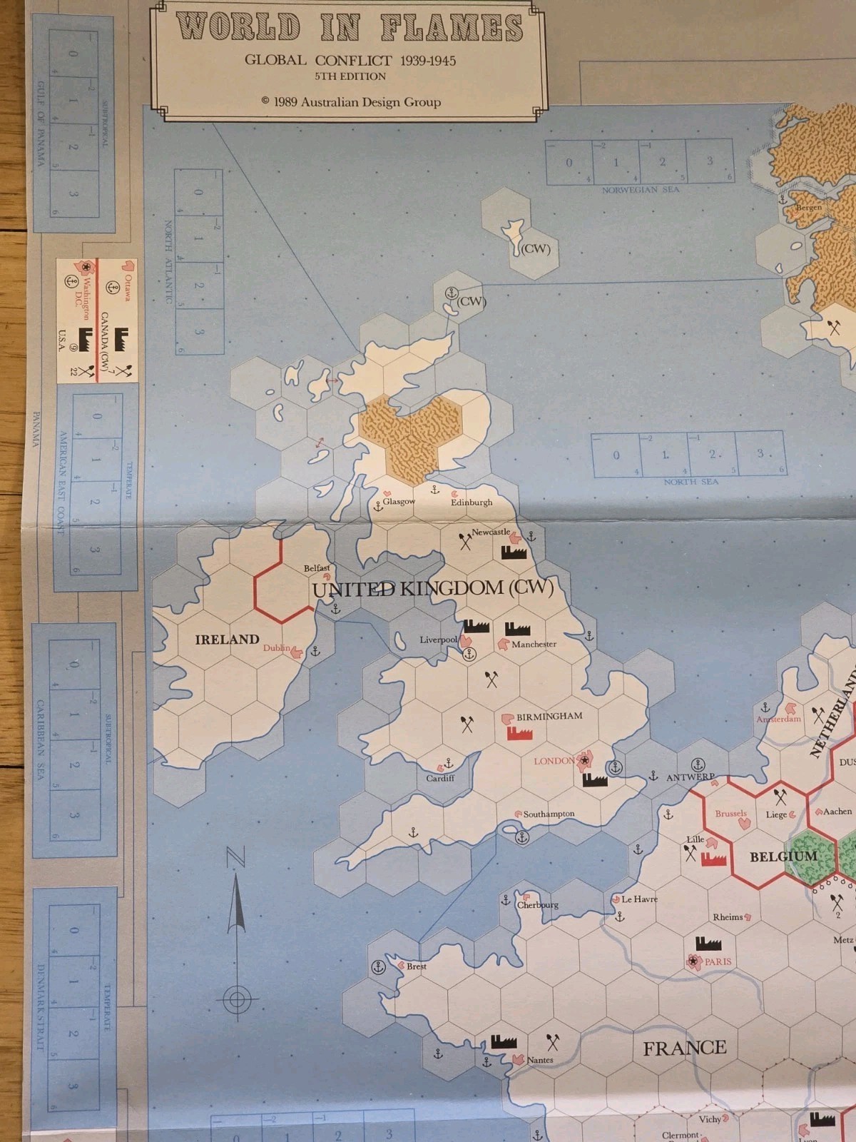 ADG – WORLD IN FLAMES Box Game – WW2 Global Conflict 1939-45 (4th Edition)