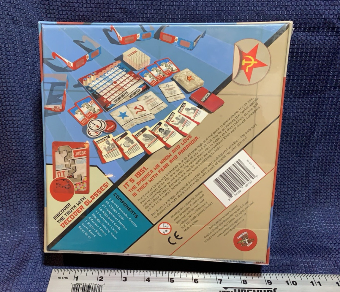 RED SCARE BOARD GAME BRAND 3D NEW & SEALED by PANDASAURUS GAMES 2017 Complete