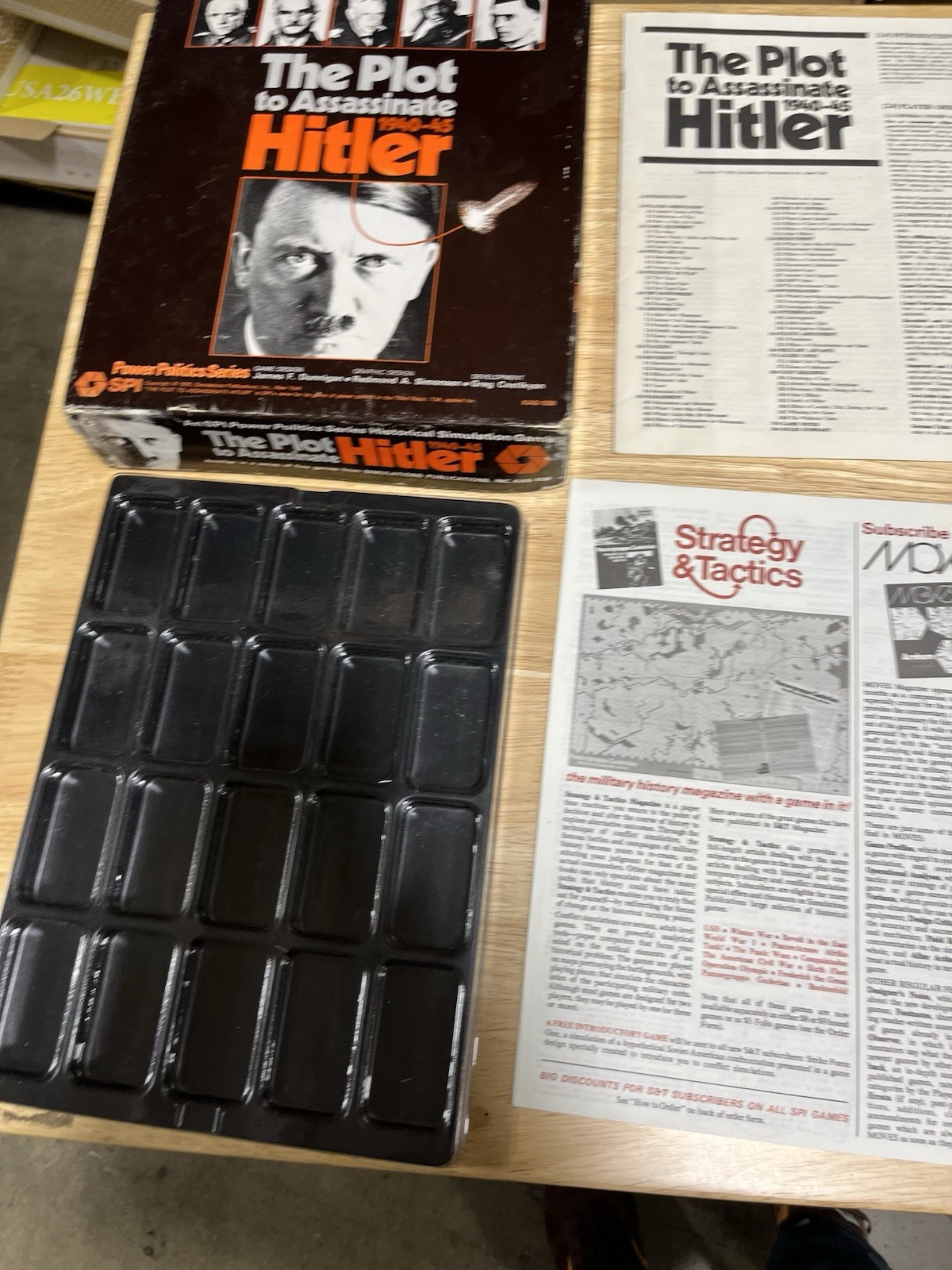The Plot To Assassinate Hitler Board Game. SPI. Complete. KAS-1030.