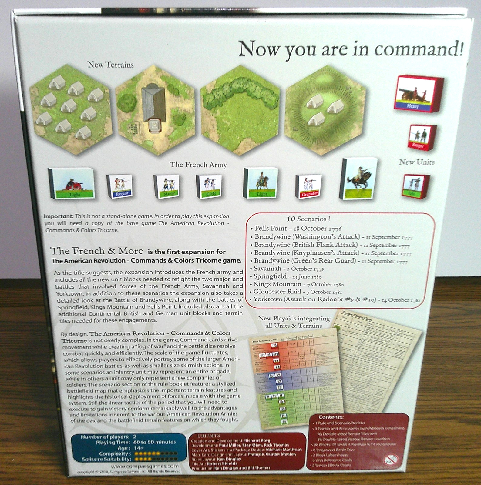 Compass Games the American Revolution The French and More Expansion 2018