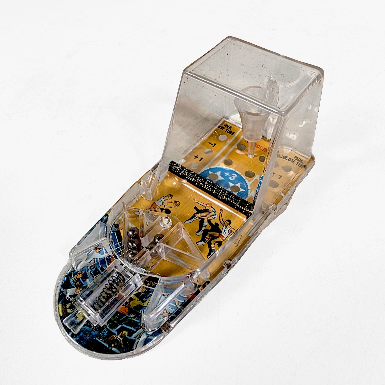 Plastic Basketball Pinball Game • Durham Industries • Hong Kong • Vintage 1975
