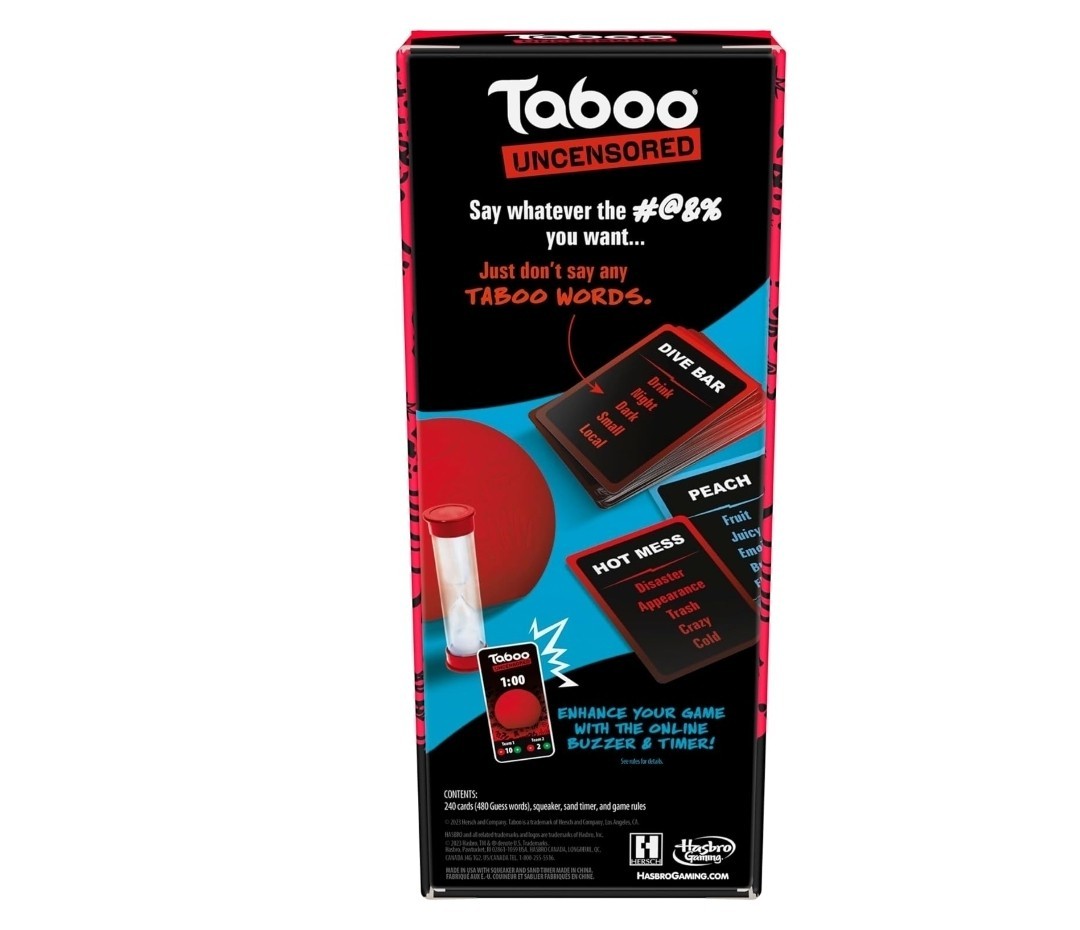 Hasbro Gaming Taboo Uncensored Board Game for Adults Only | Ages 17+ | 4+ Player