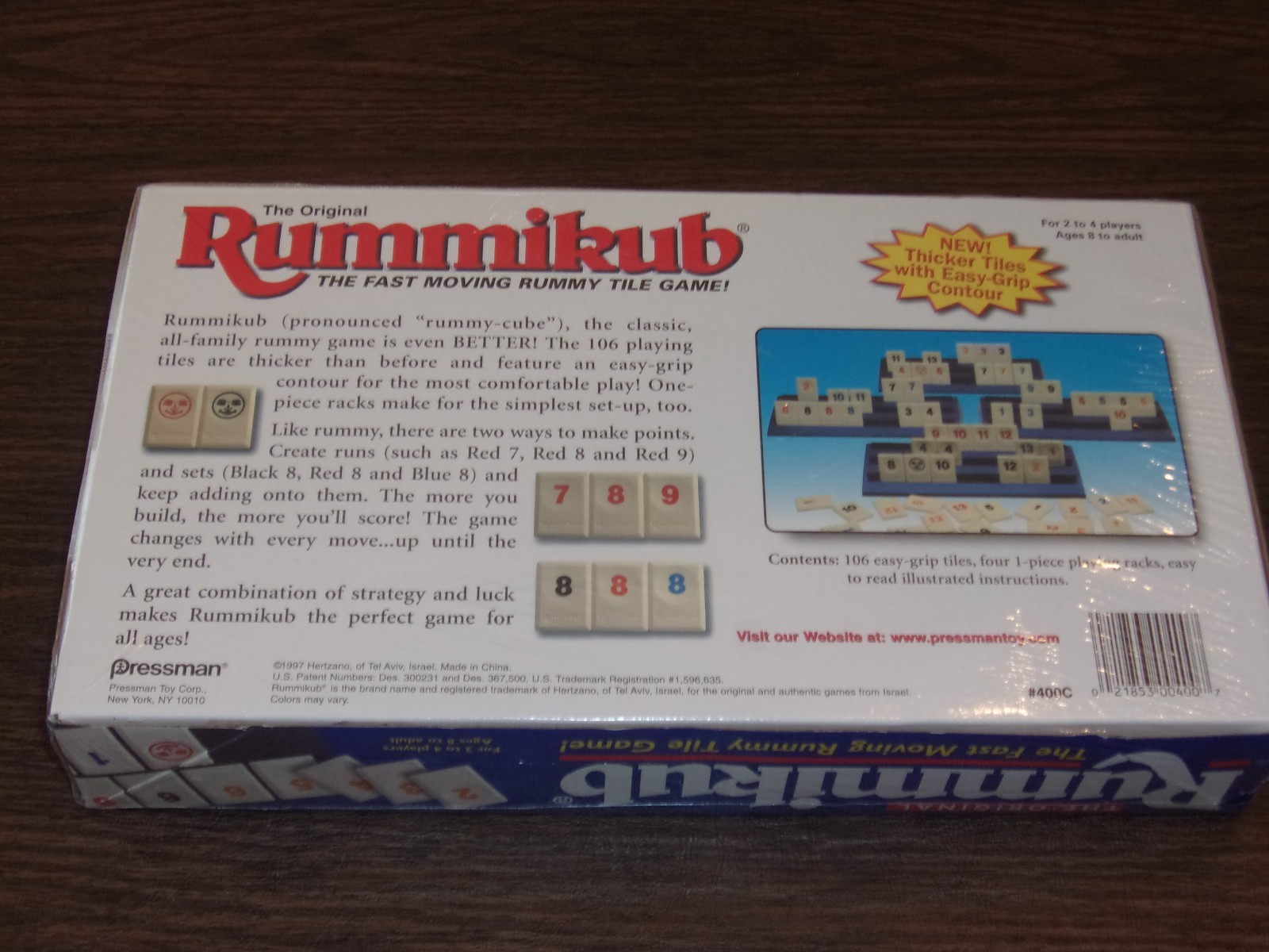 NIB 1997 The Original Rummikub The Fast Moving Rummy Tile Game by Pressman