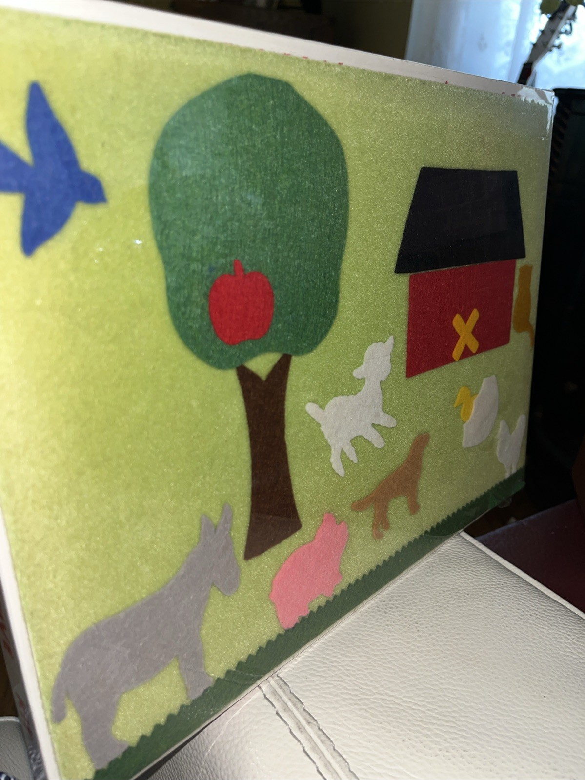 NOS VTG 1968 Show & Tell 90 Fuzzy Felt Pcs. A Joan Male Creative Toy Sealed HTF