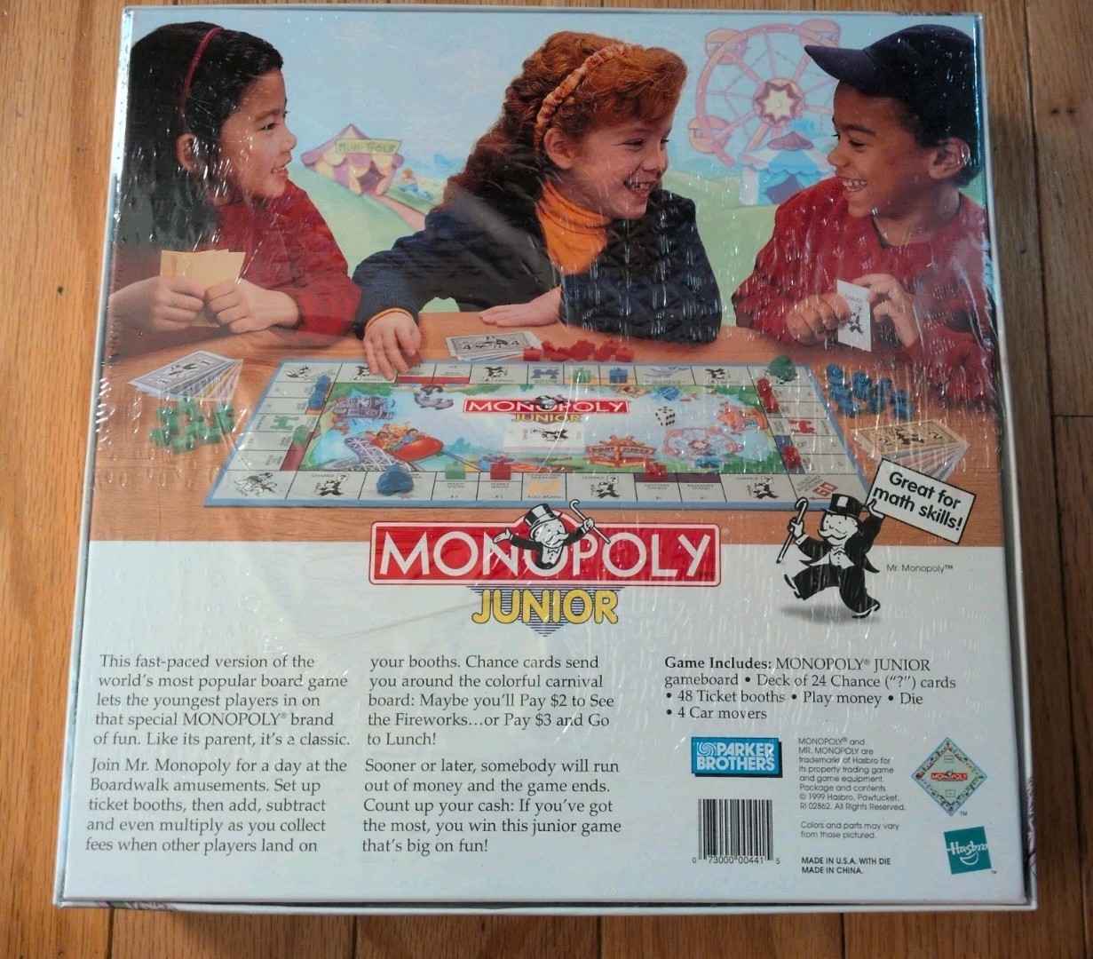 Vintage ‘Monopoly Junior’ Board Game Parker Brothers Hasbro 1999. Factory Sealed
