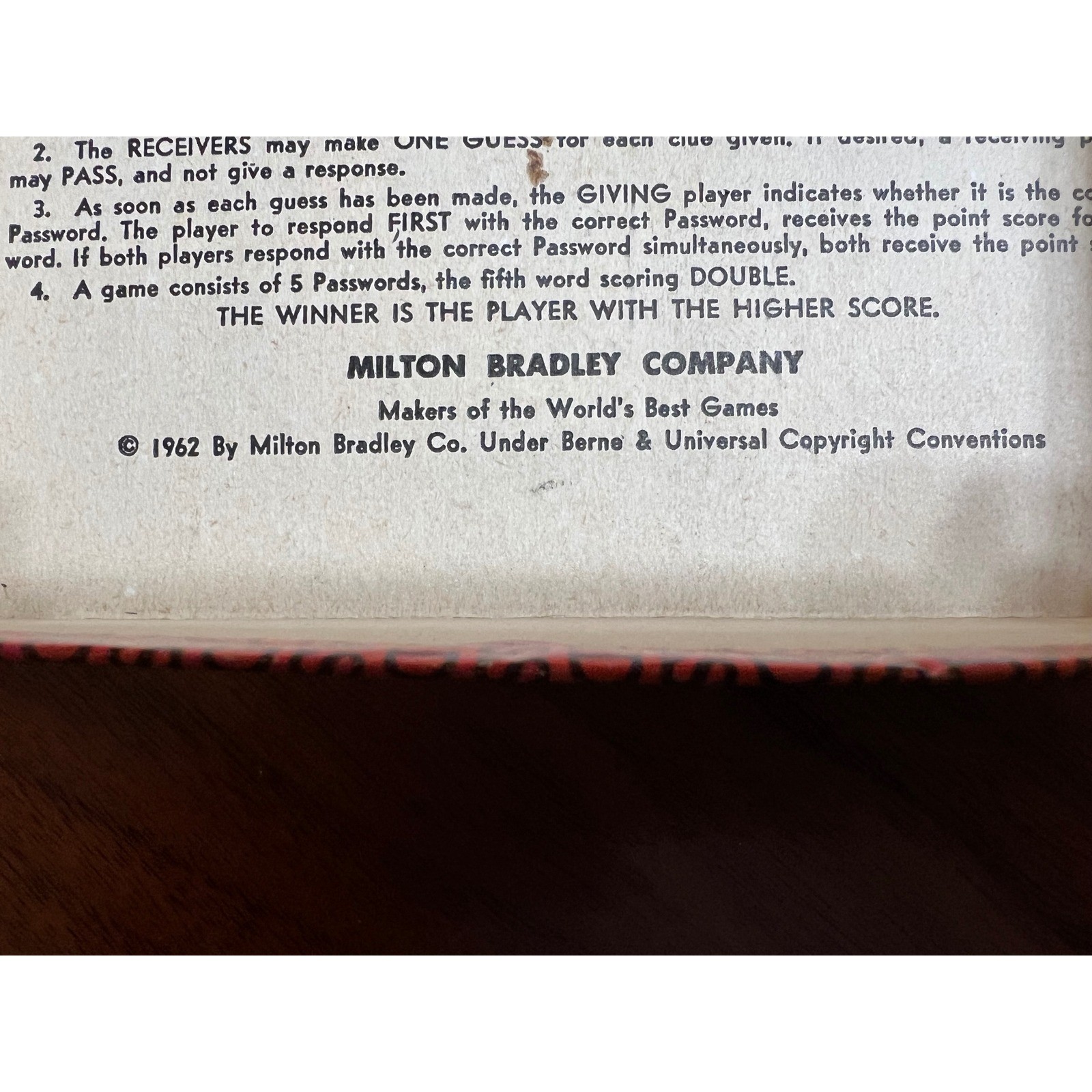 VTG Milton Bradley Password Volume Five Board Game 1964 5th Edition