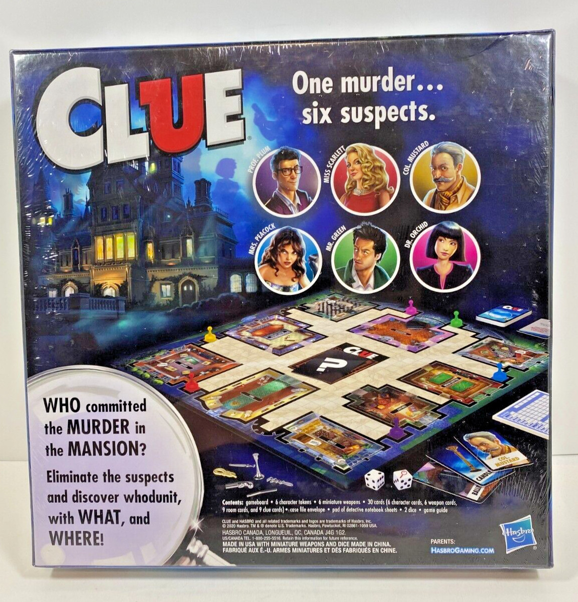 Clue the Classic Mystery Game Hasbro 2020 Includes Fun Activity Sheet New Sealed