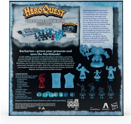 Hasbro Gaming – Avalon Hill HeroQuest The Frozen Horror [New ] Table Top Game,