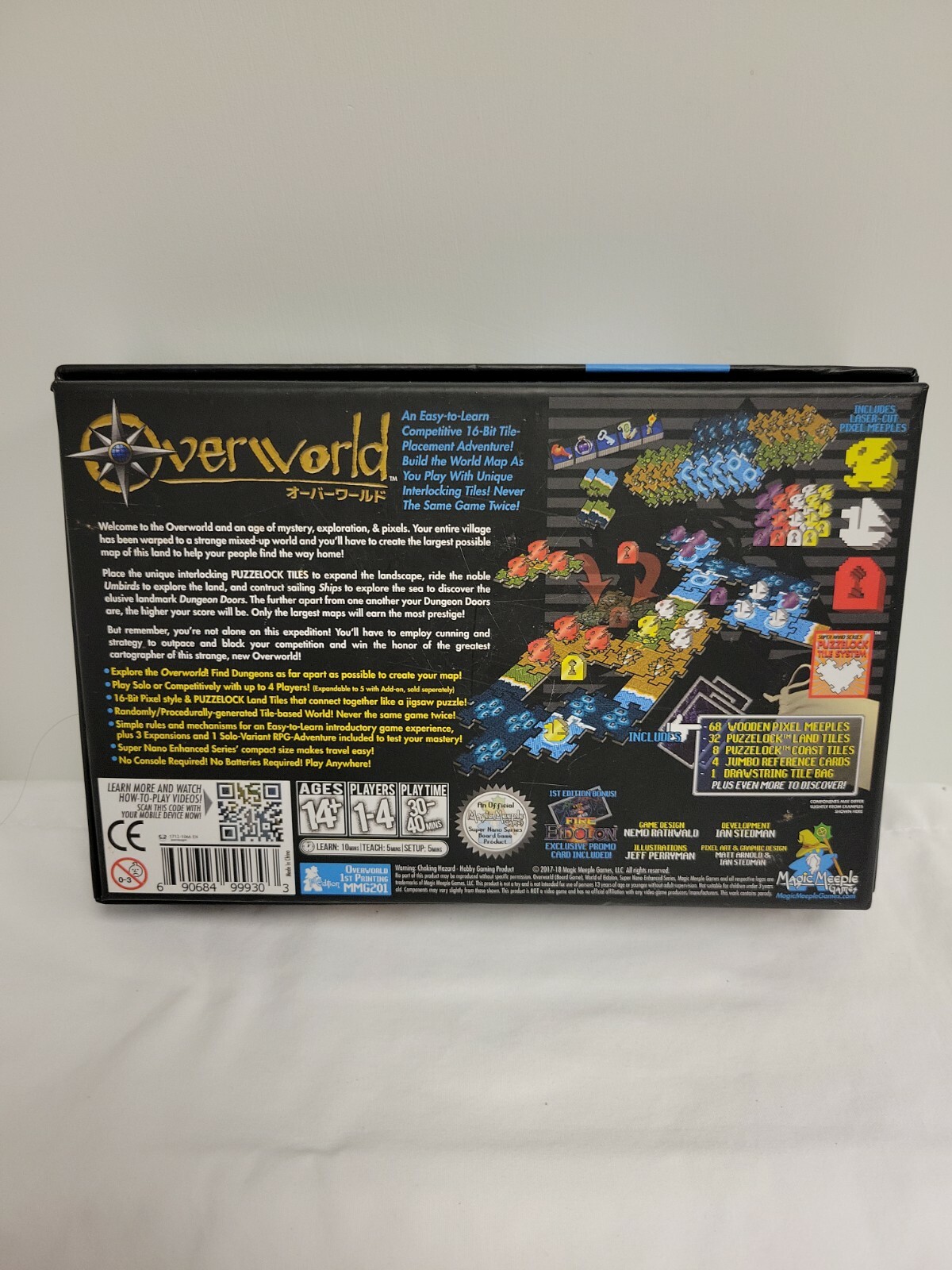 Overworld Board Game Magic Meeple Games Super Nano Series OPEN box Nemo Rathwald