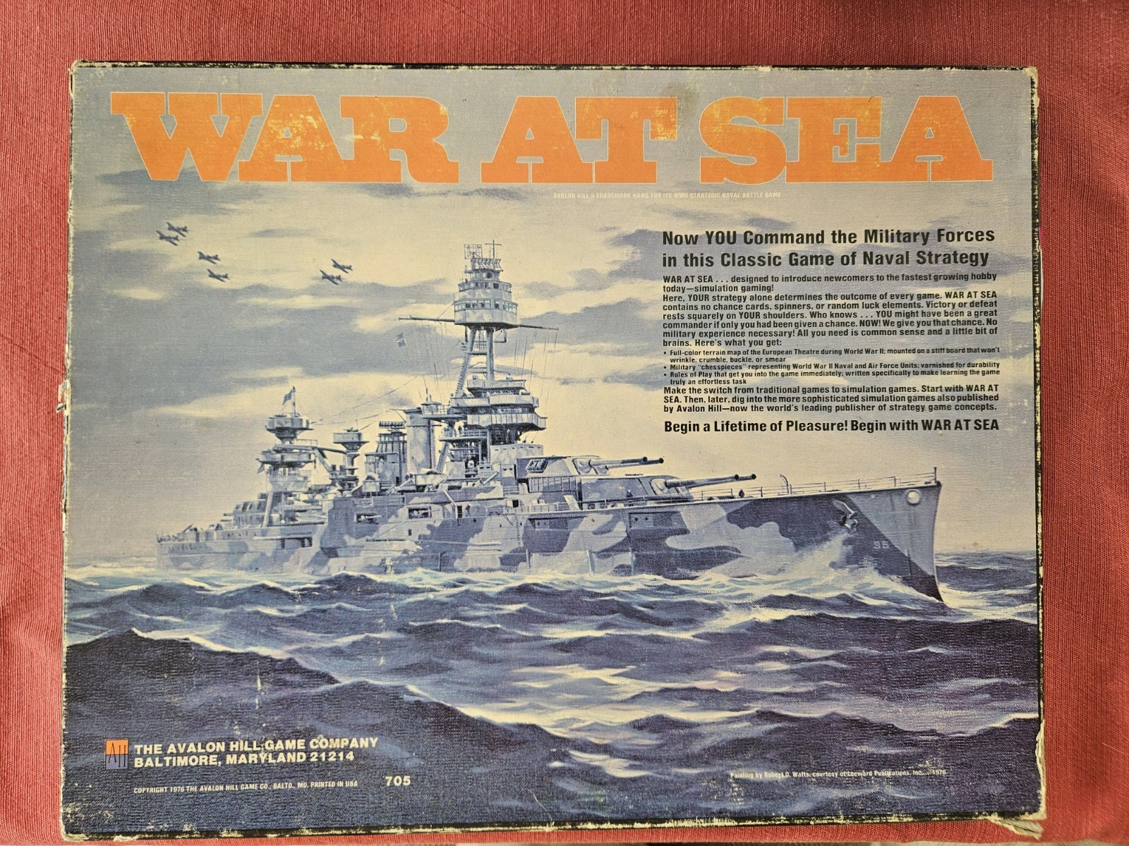 Avalon Hill War At Sea 2nd Ed War Game Punched Missing Couple Counters?