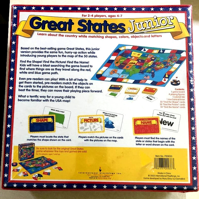 NEW Great States Junior United States Learning Game Ages 4+