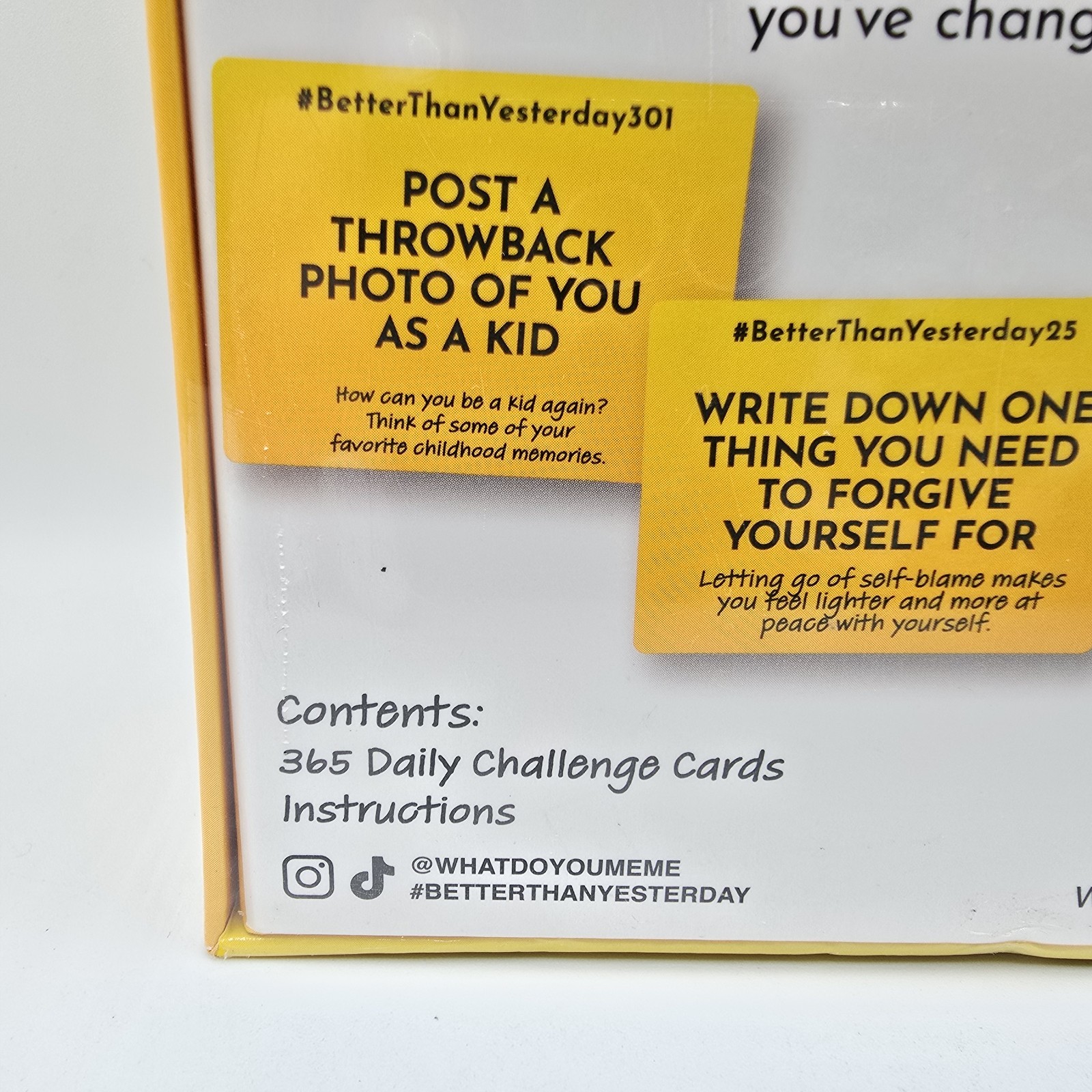 Better Than Yesterday Card Game Of 365 Daily Challenges 1+Players Ages 16+