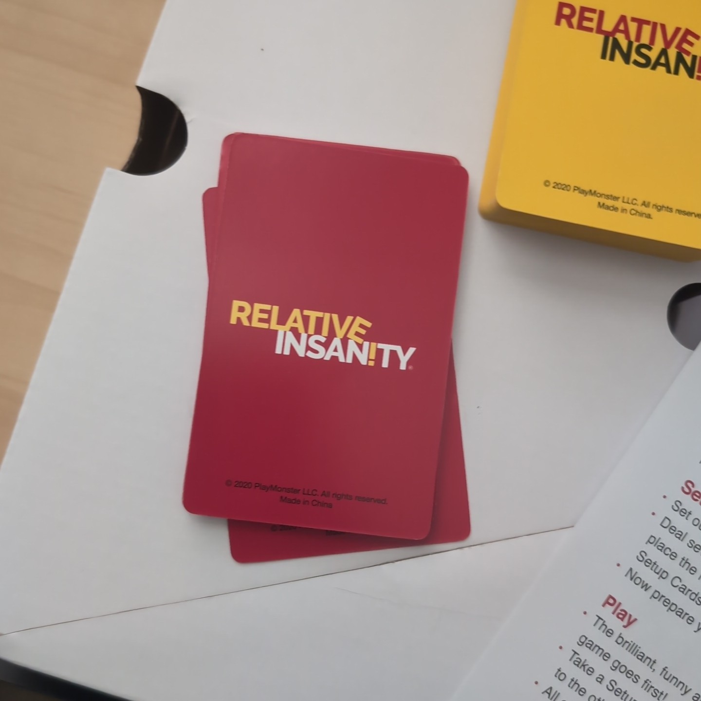 RELATIVE INSANITY Sampler By Play Monster Funny Family Board Card Game Complete