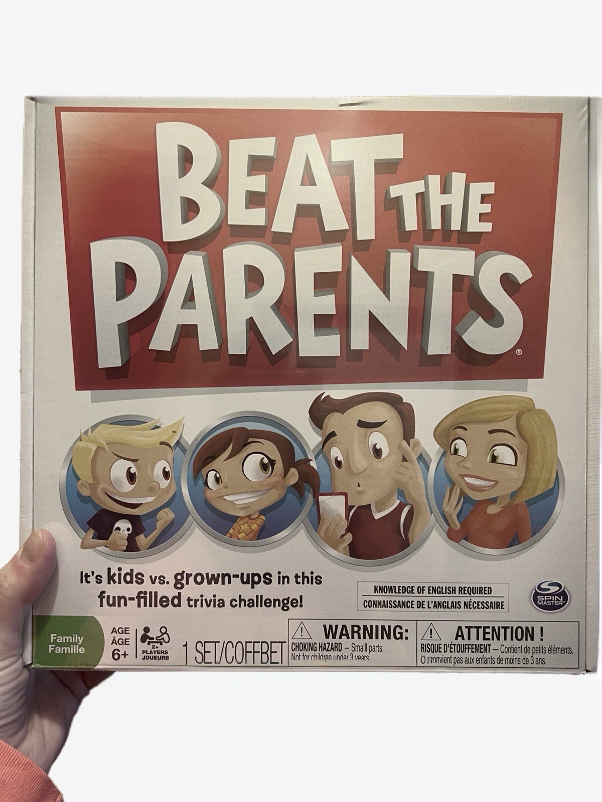 Beat The Parents Board Game Spin Master Family Trivia Game Kids vs Adults 6+ NEW