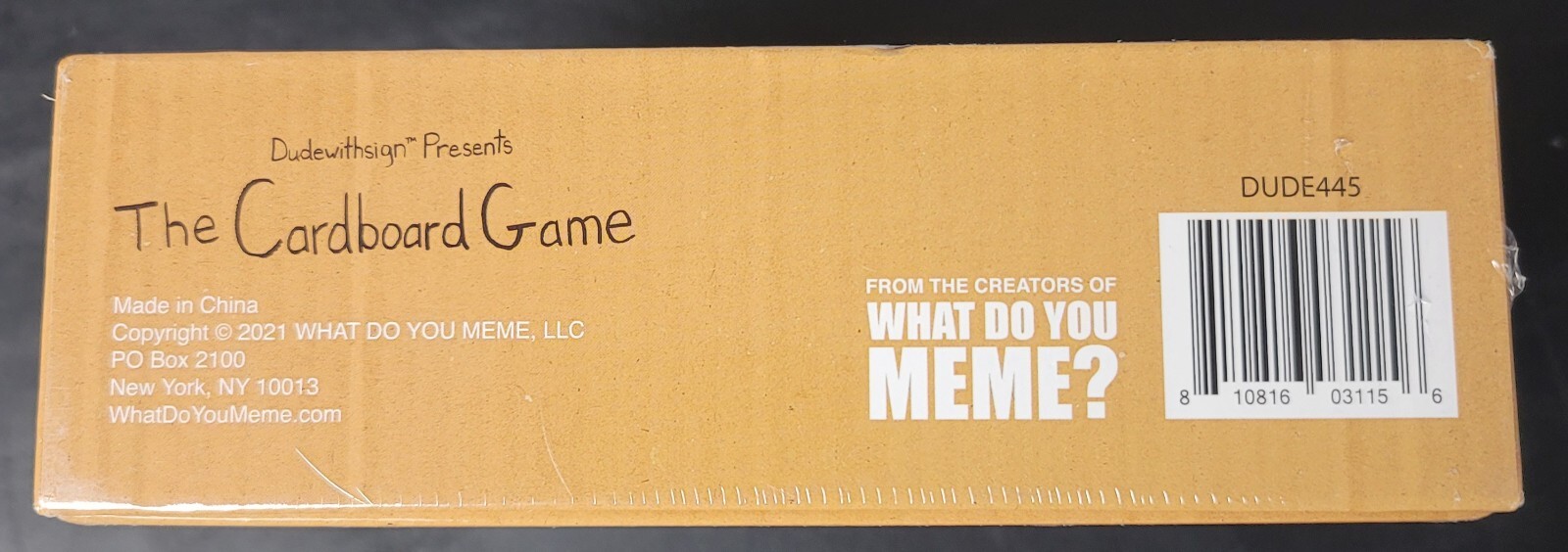 The Cardboard Game by What Do You Meme? BRAND NEW Dude With Sign’s Multiple