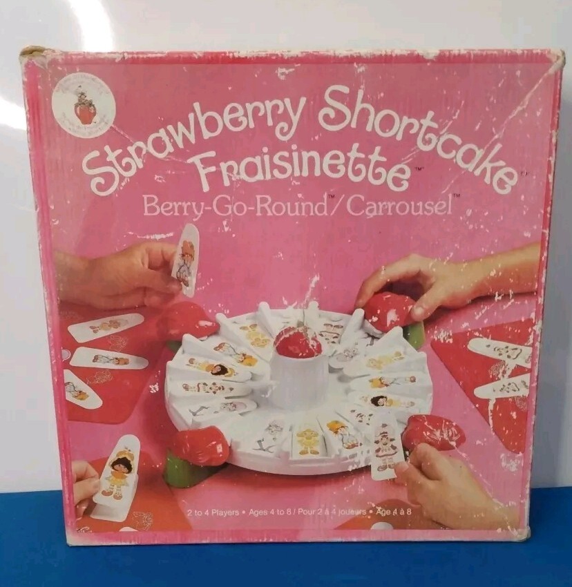 Vintage 1981 Strawberry Shortcake Berry Go Round Board Game – 99% Complete