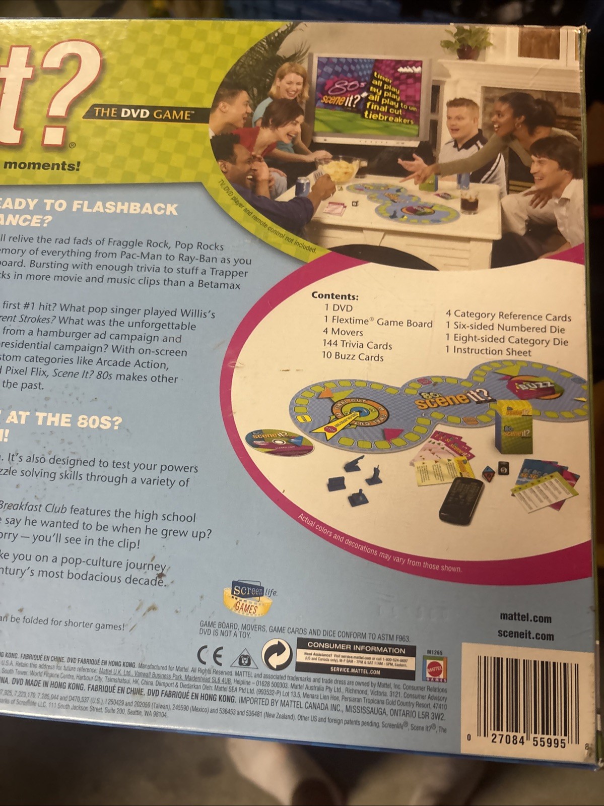 80s Scene It DVD Trivia Board Game 2009 Mattel Ages 13+