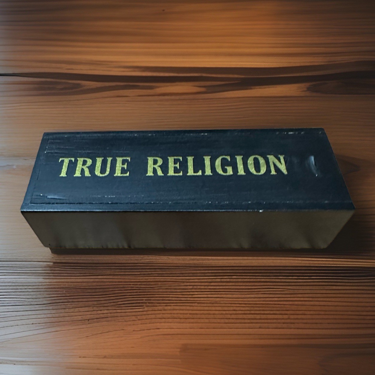 True Religion Jeans Dominos In Wood Box With Slide Lid 28 Dominos