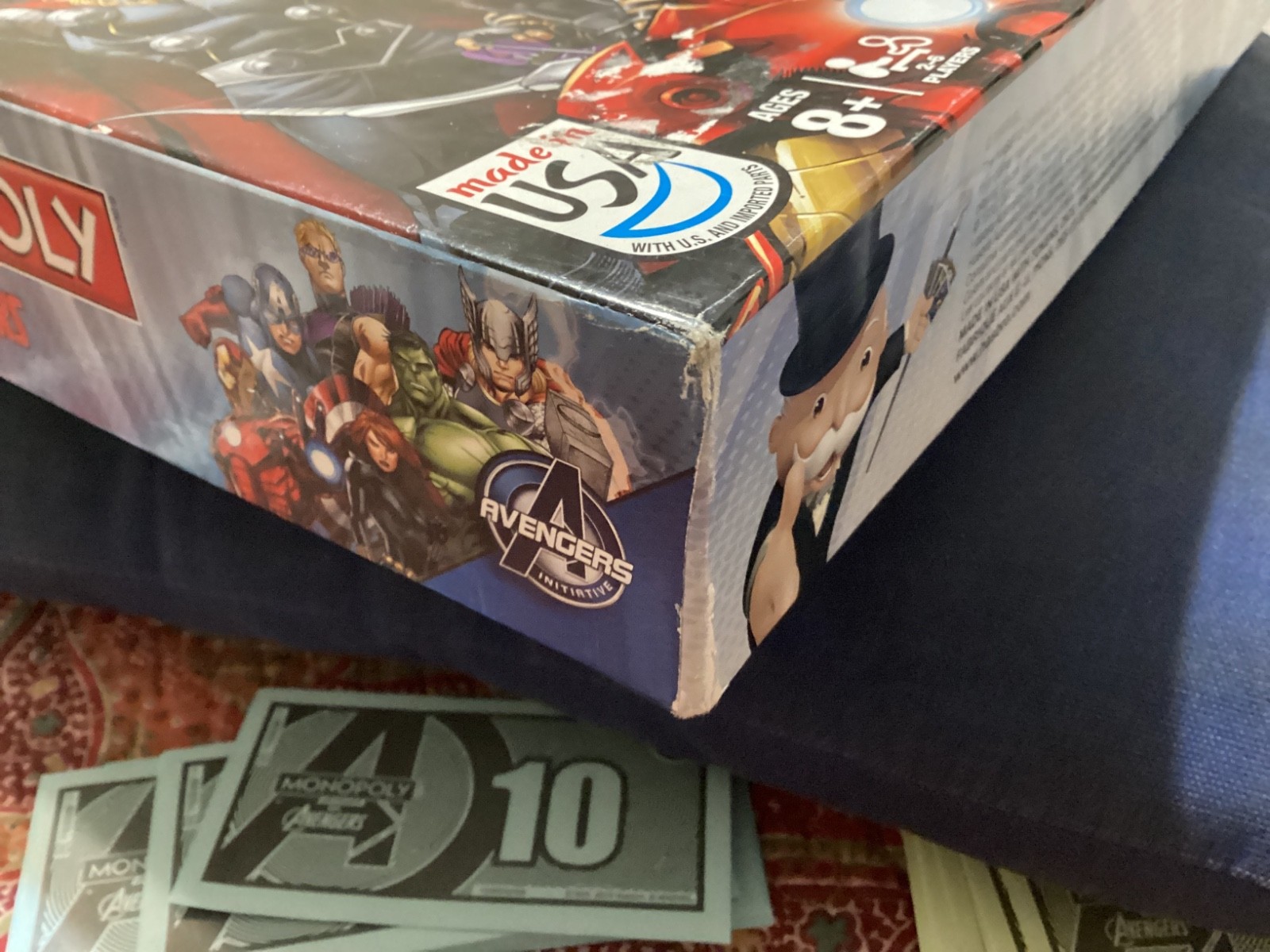MONOPOLY MARVEL AVENGERS COMPLETE 2014 BOARD GAME! EXC. COND/ FREE POSTAGE!!!!!