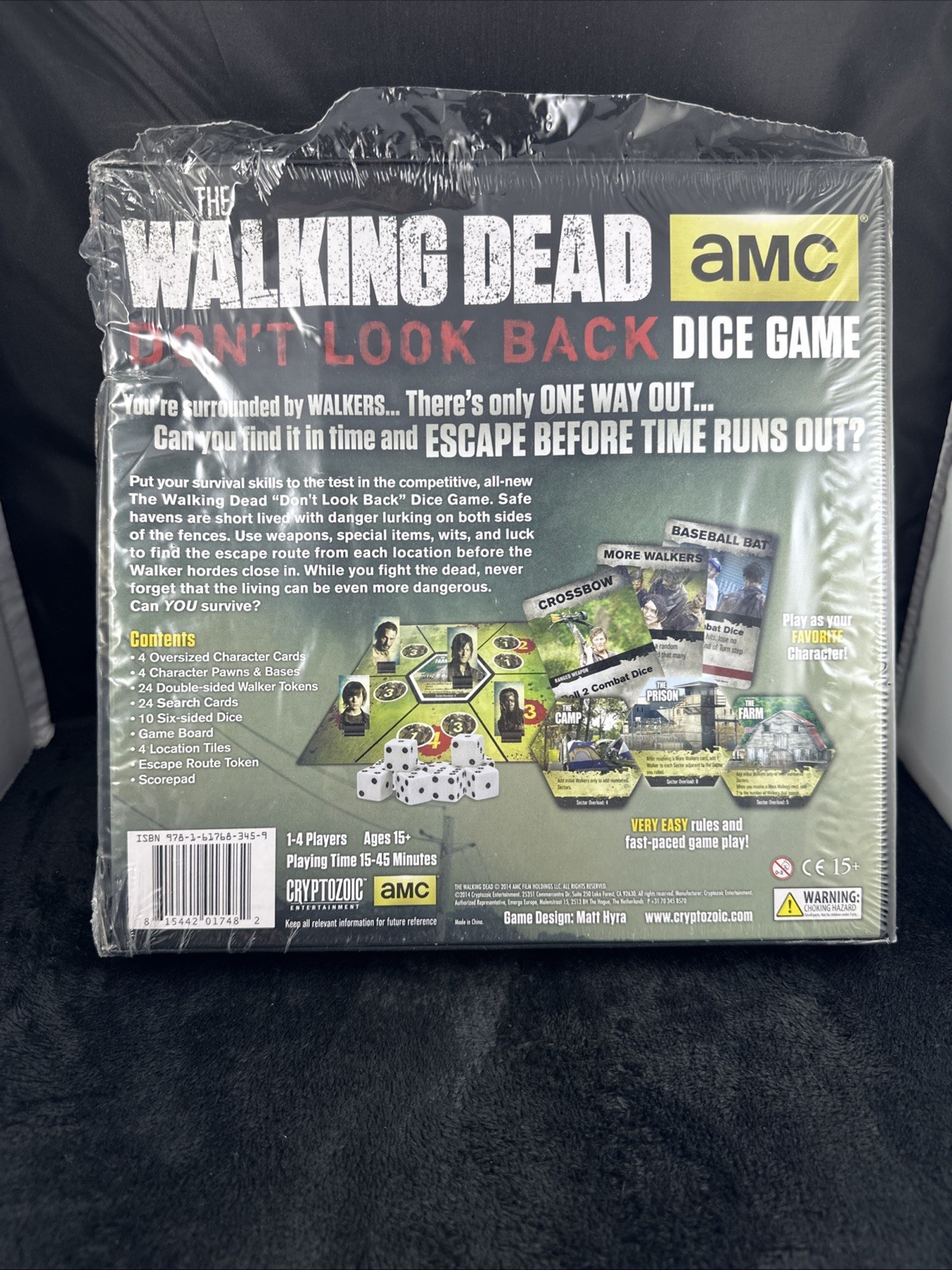 AMC The Walking Dead Don’t Look Back Zombie Dice Game New & SEALED Cryptozoic