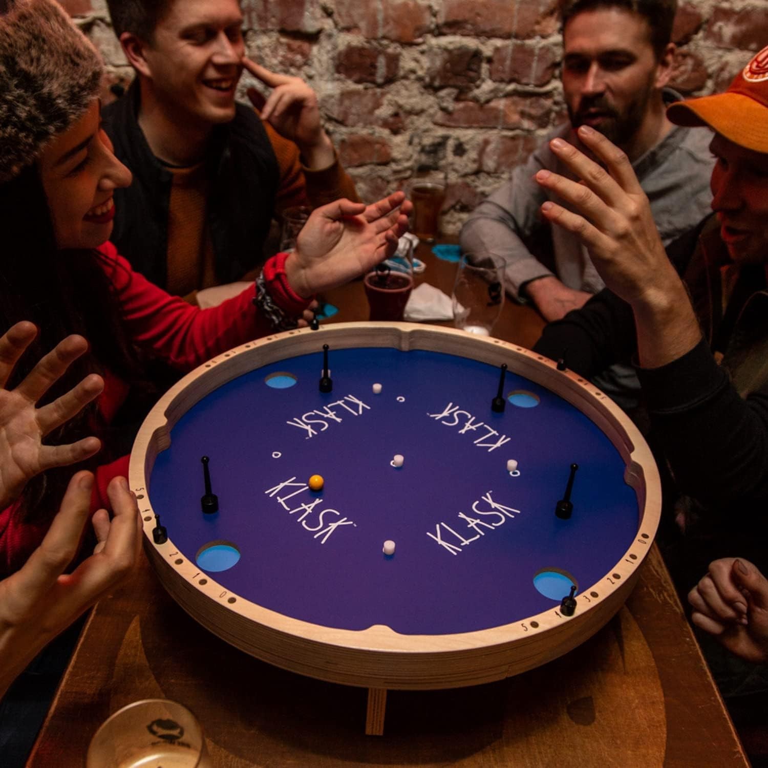 4 Player Wooden Foosball Air Hockey Game Perfect for Family Gatherings