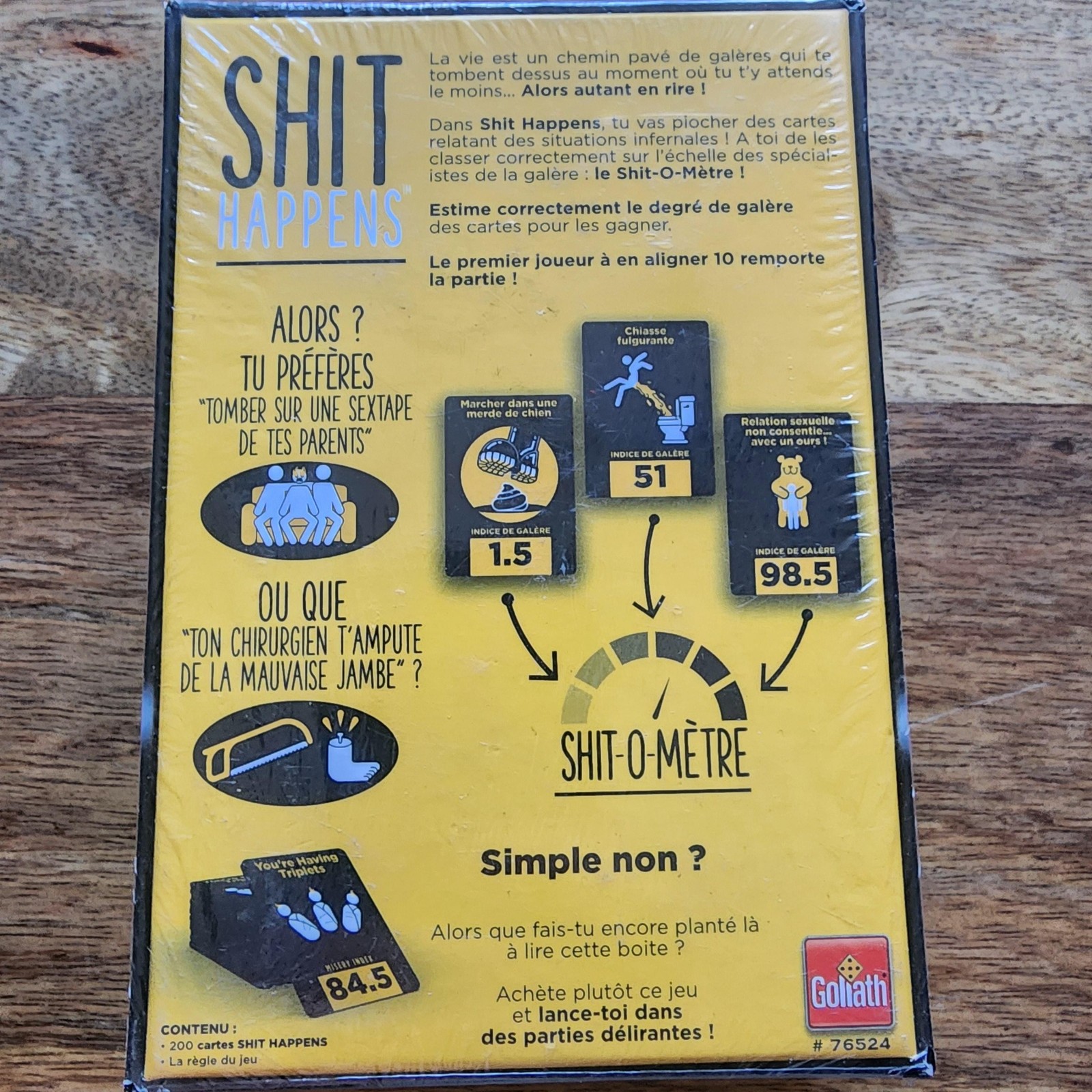 Goliath Sh!t Happens Party Card Game French Edition 2+ Players 18+ New Sealed