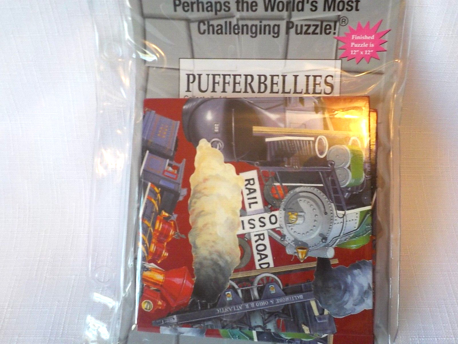 PUFFERBELLIES Scramble Squares Puzzle Trains Railroad Crossings by B. Dazzle LN