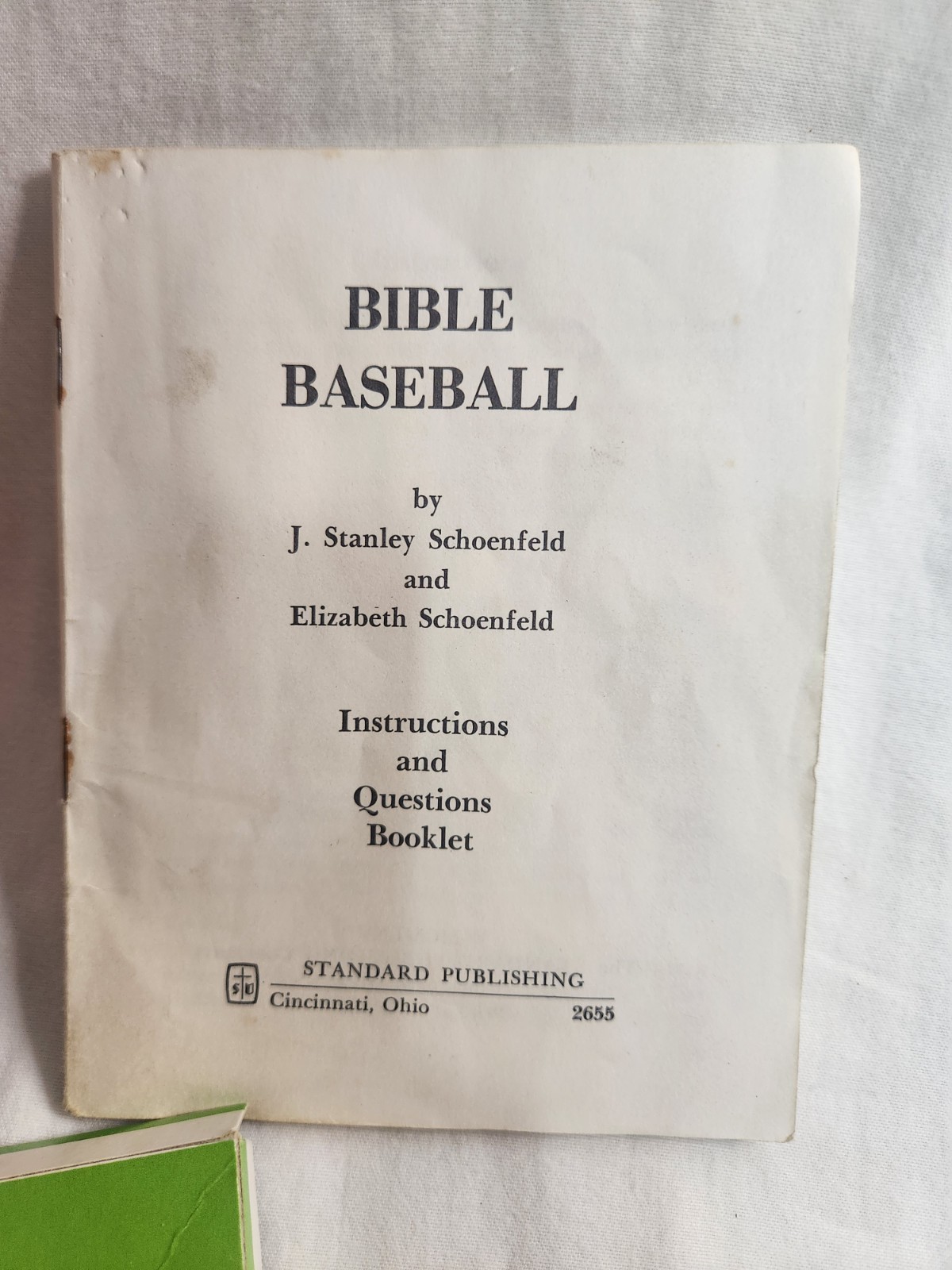 Vtg. 1960s Bible Baseball Game Trivia Quiz Board Game Missing Time Clock