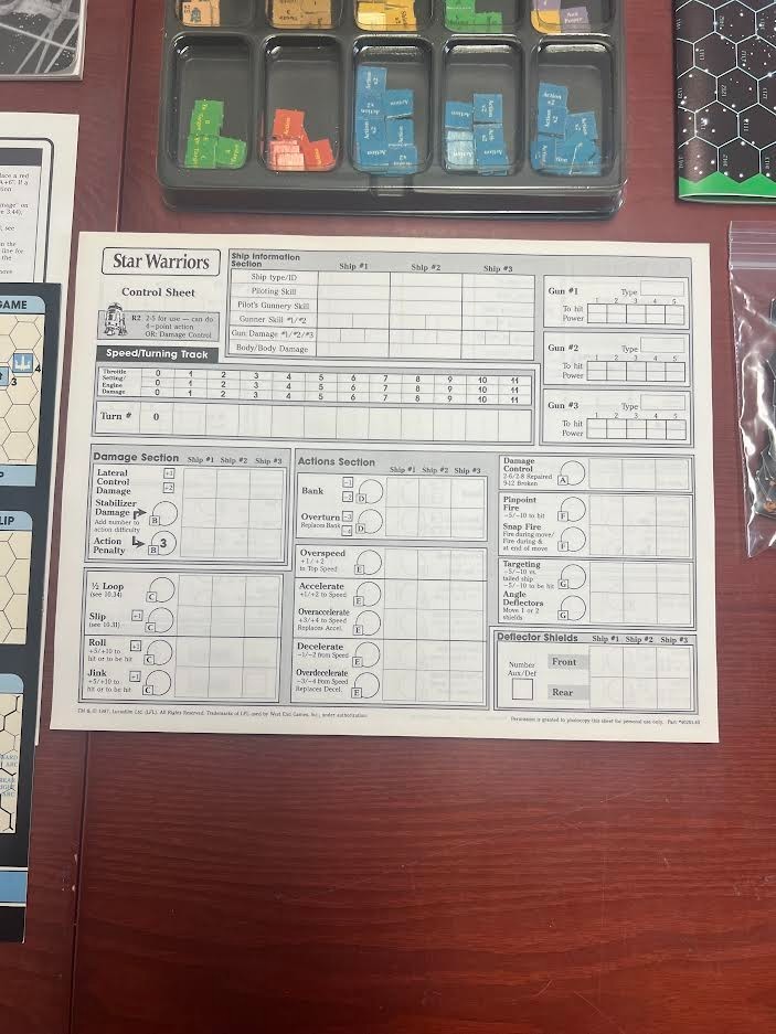 Star Wars: Star Warriors 1987 Starfighter Combat Board Game – West End Games