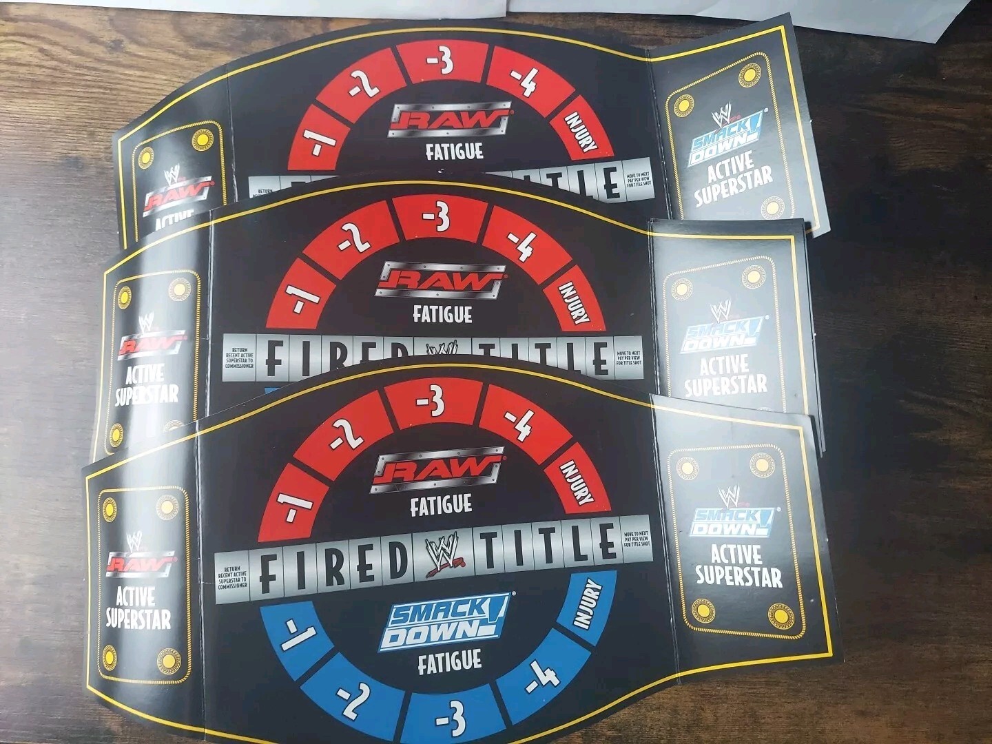 WWE Wrestling DVD Board Game 1st Edition RAW/Smackdown 3 Replacement Fired Title