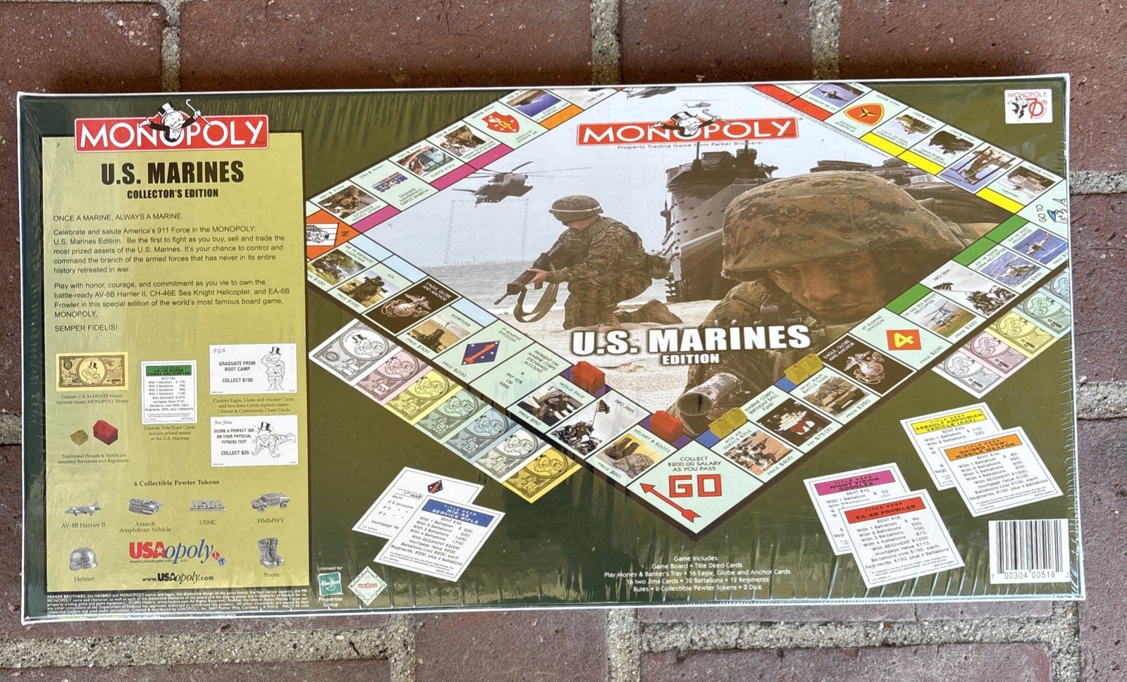 Monopoly US Marines Board Game Military 2005 Collector’s Edition New Sealed