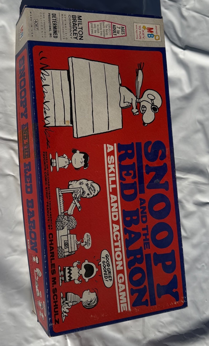 Snoopy And The Red Baron Skill and Action Game Milton Bradley Vintage 1970