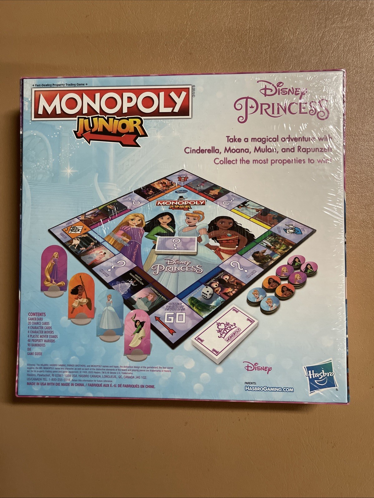 MONOPOLY Junior: Disney Princess Edition Board Game for Kids Ages 5 and Up *NEW!