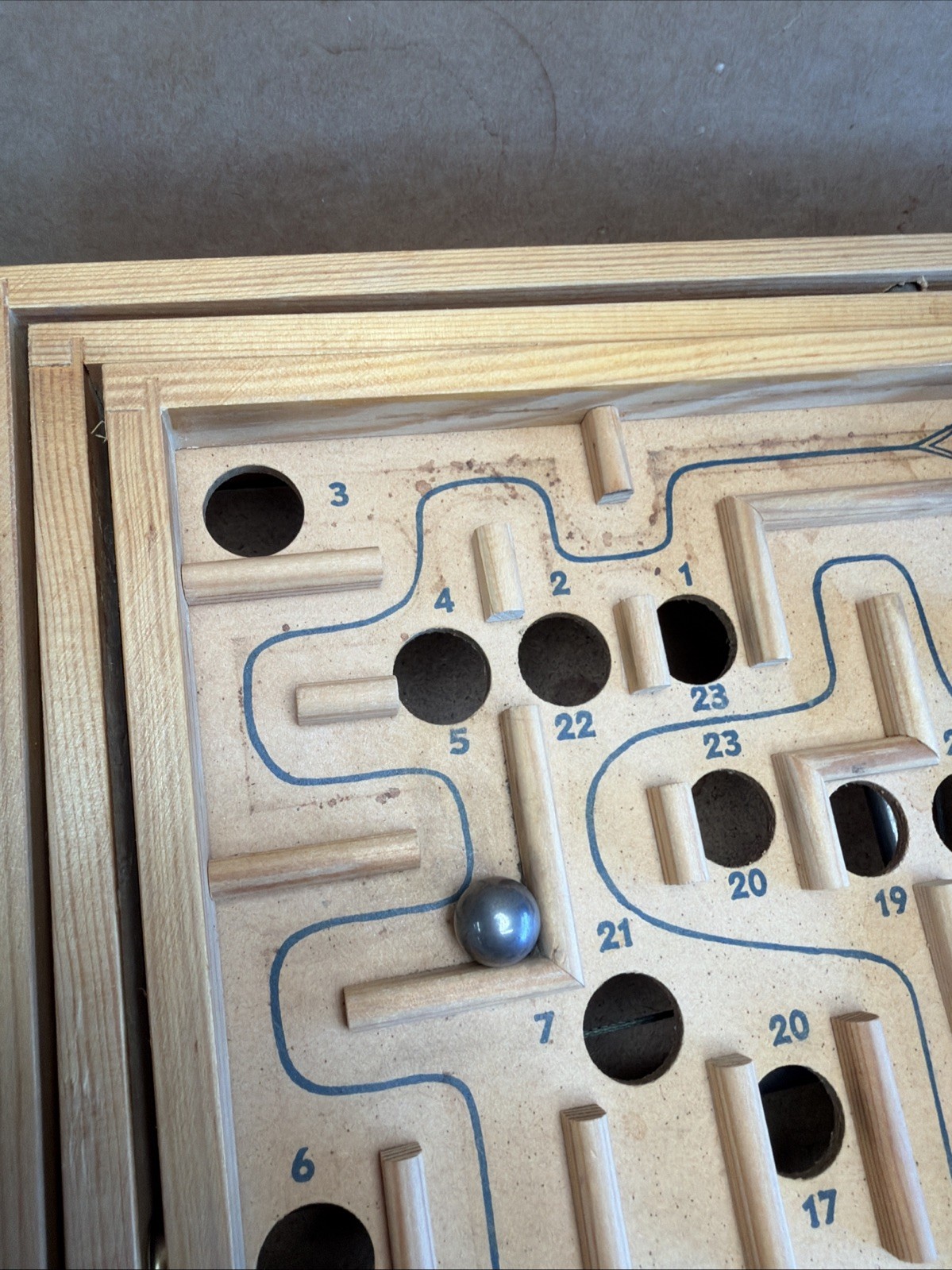 Vintage 1950 Brio Labyrinth Wooden Game with Original Box!!