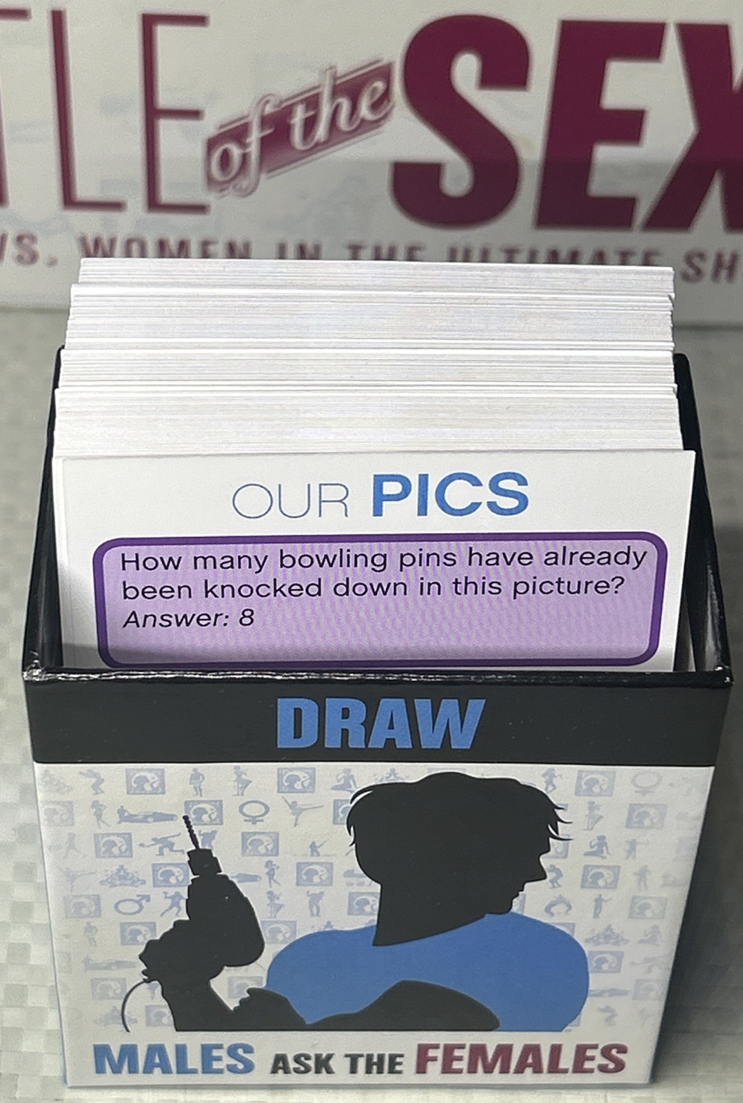 Battle of the Sexes Male Cards Complete 110 Card Deck w Original Card Box