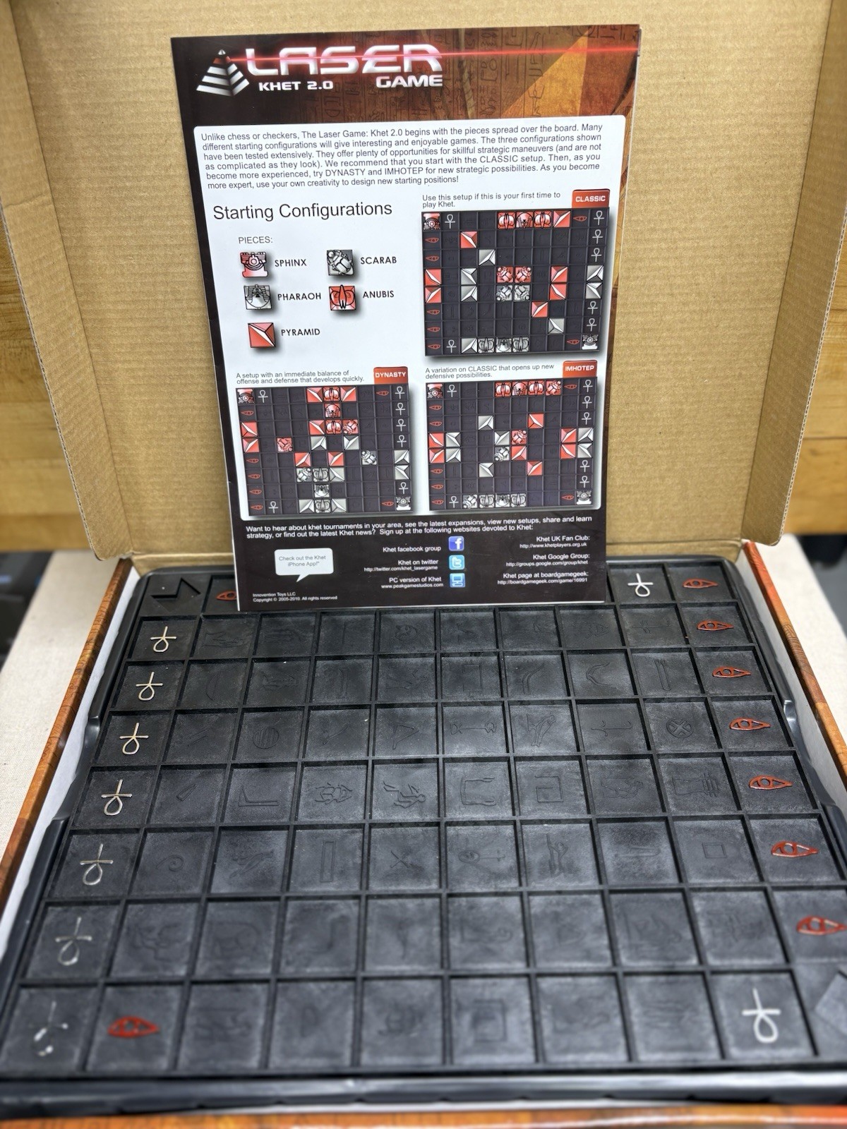 LASER Board Game Khet 2.0 Strategy Mensa Select Toy of the Year Complete