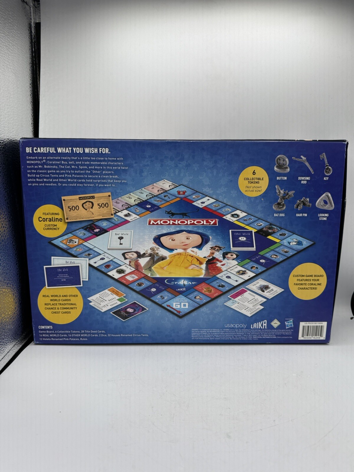 Coraline Monopoly Laika Board Game Complete Hasbro 2019 Rare